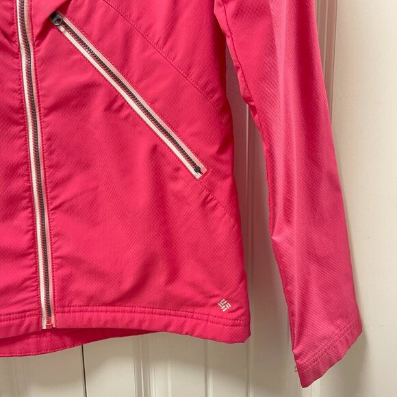 Columbia Omni Tech Pink Zip Rain Jacket Youth Girls - (14/16) Large - Picture 8 of 11